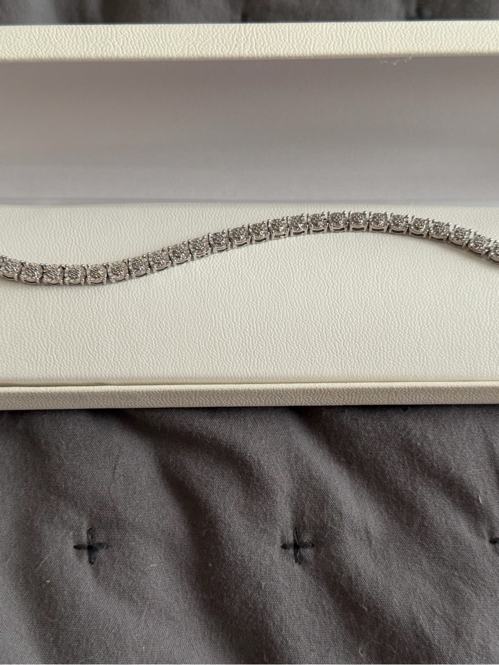 Classic Silver Tennis Bracelet with diamonds
